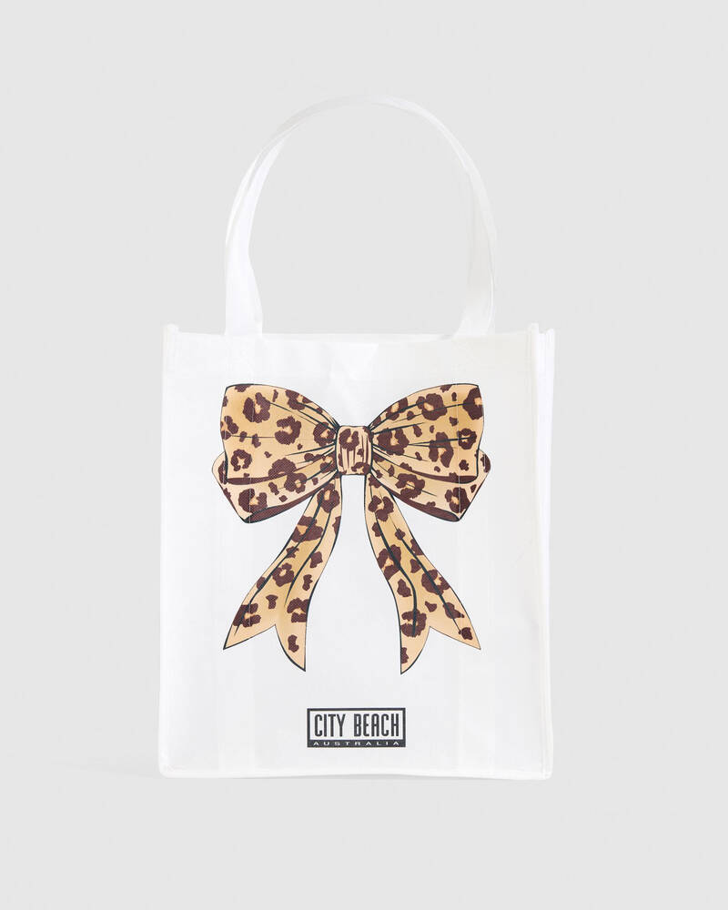 Get It Now Leopard Bow Eco Bag for Womens