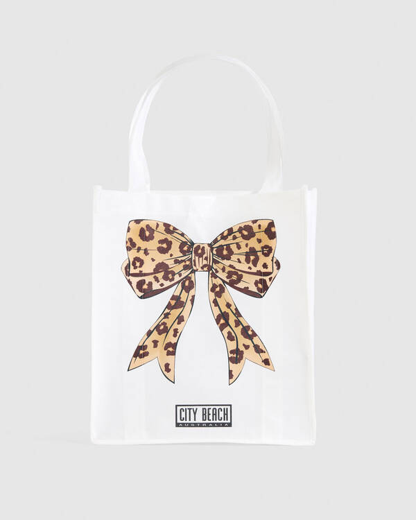 Leopard Bow Eco Bag