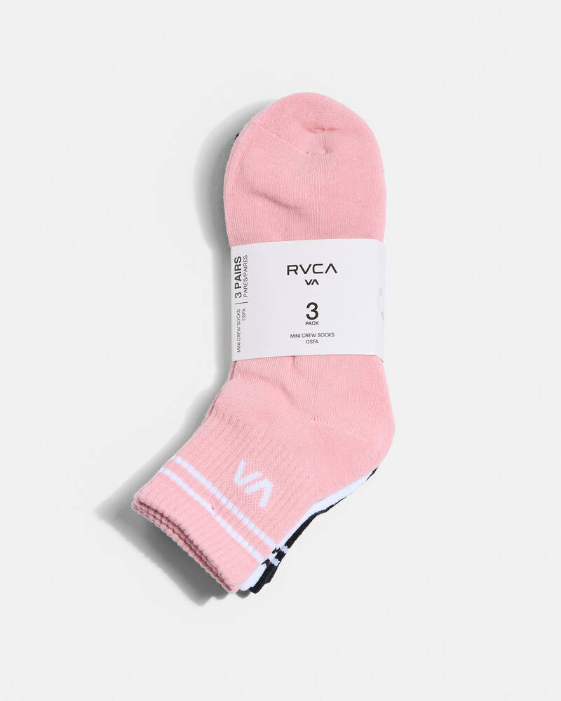 RVCA VA Mini Crew Sock Pack for Womens