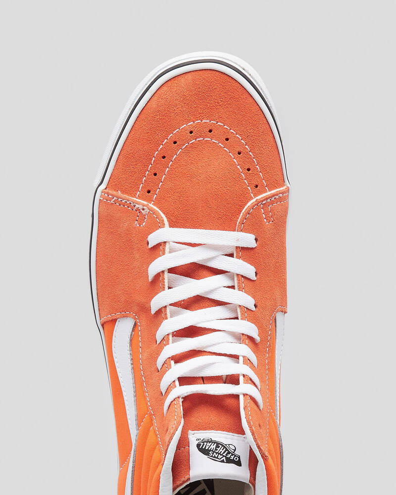 Shop Vans Sk8Hi Shoes In Orange Tiger/true White Fast Shipping
