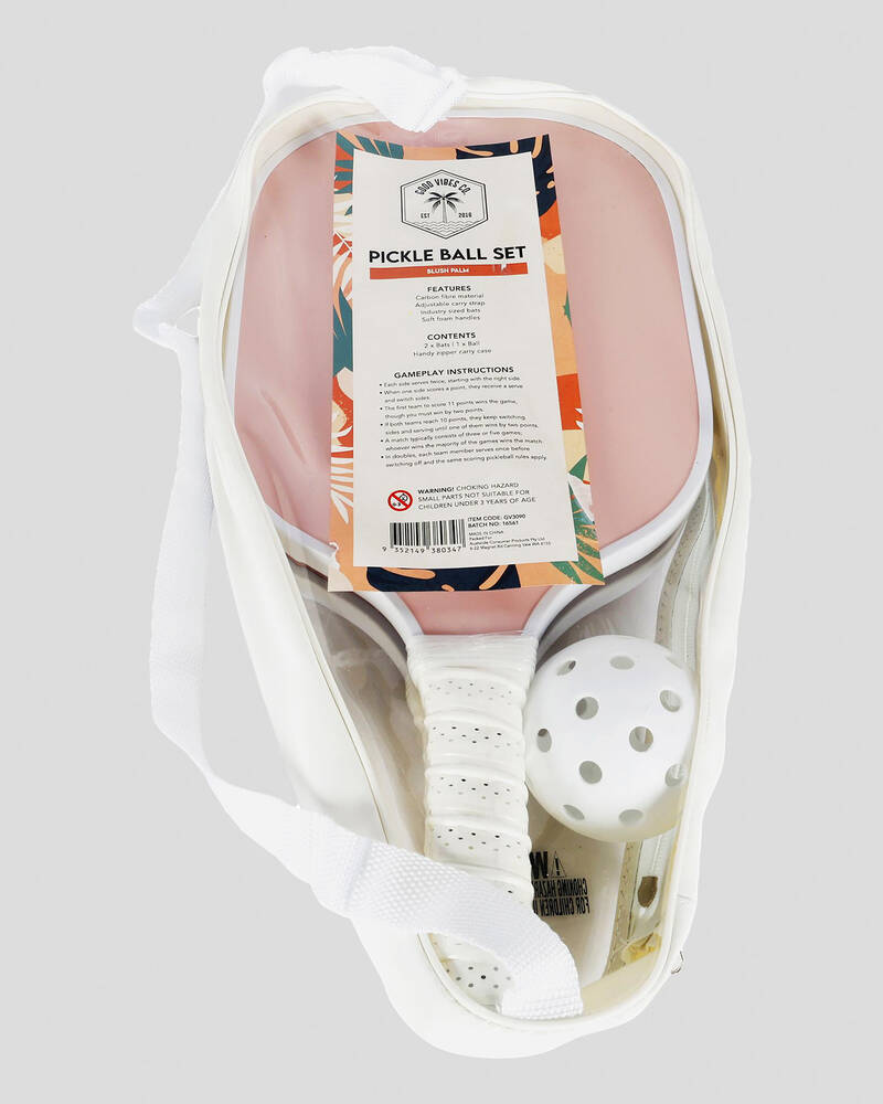 Get It Now Blush Palm Pickle Ball Set for Unisex