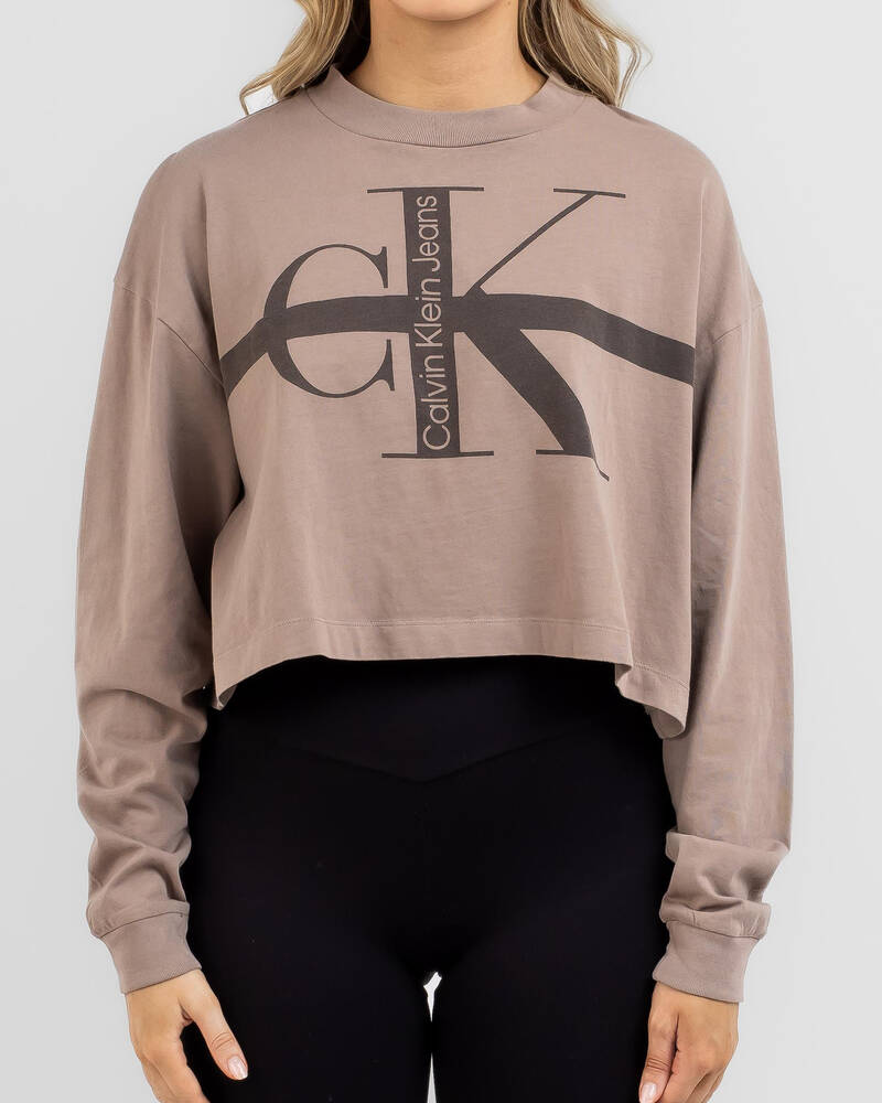 Calvin Klein Monologo Long Sleeve T-Shirt for Womens