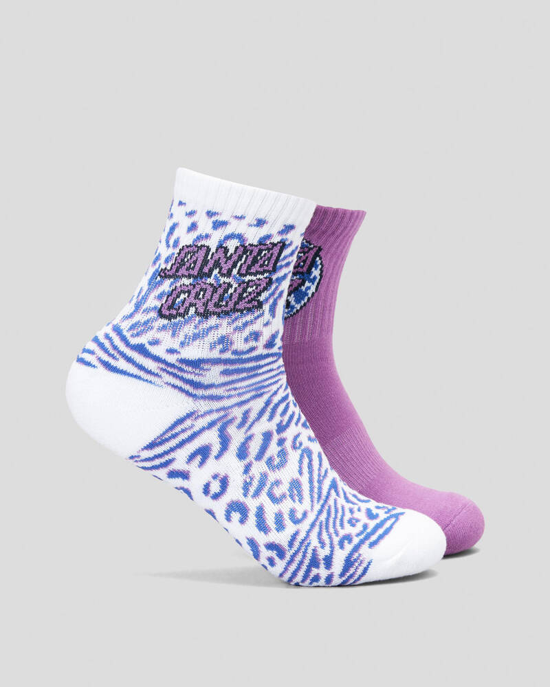 Santa Cruz Girls' Zebra Marble Dot Sock Pack for Womens