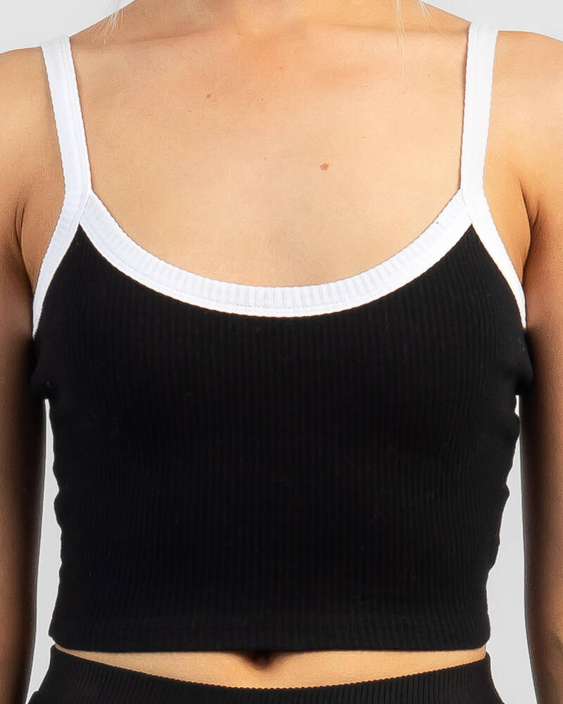Mooloola Contrast Basic Baby Tank Top for Womens