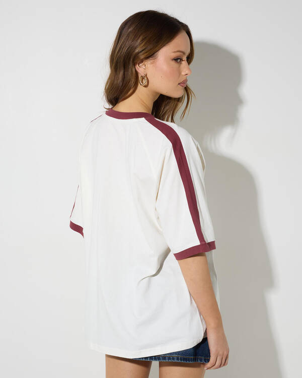 Rip Curl Surf Co Oversized V-Neck Tee for Womens