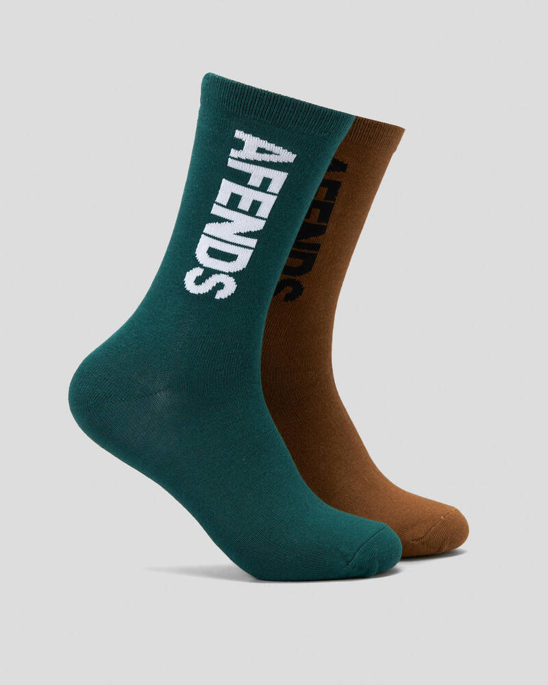 Afends Vinyl Recycled Socks 2 Pack for Mens