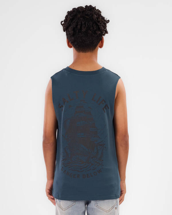 Salty Life Boys' Kraken's Hold Muscle Tank for Mens