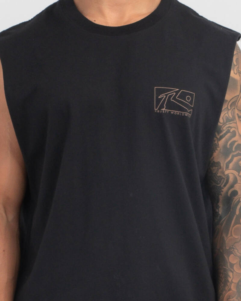 Rusty Boxed Out Muscle Tank for Mens