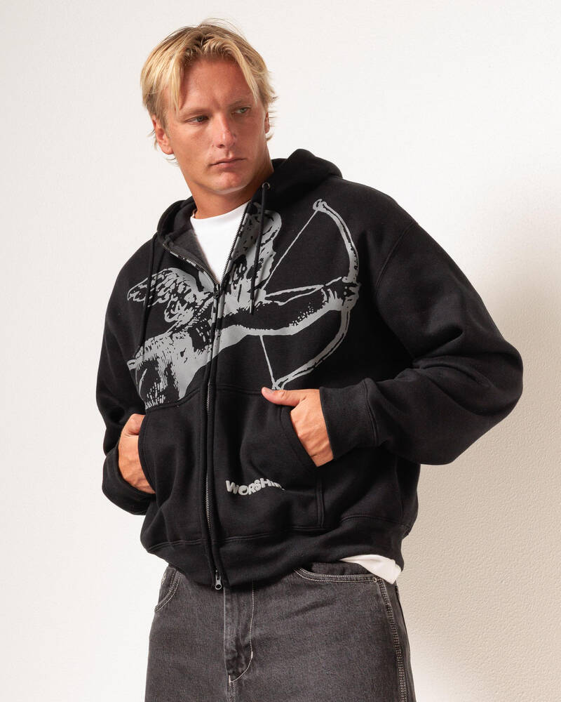 Worship Supplies Big Cherub Zip Hoodie for Mens
