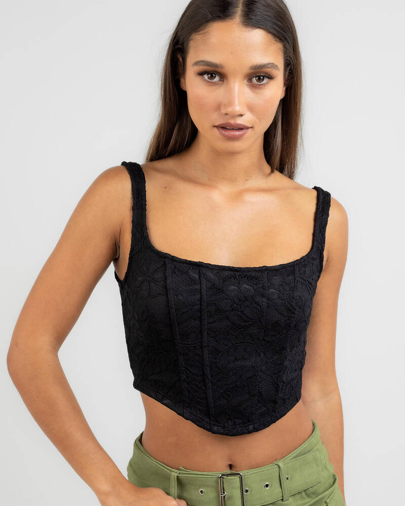 Alive Girl My Love Lace Corset Top for Womens