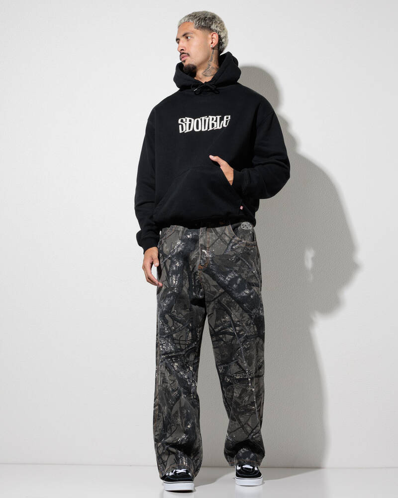 S-Double Mid Block Fleece Hoodie for Mens