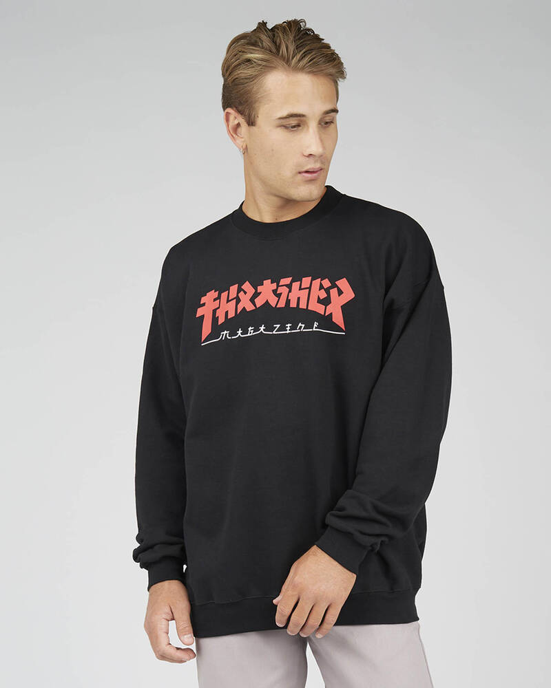 Thrasher Godzilla Crew Sweatshirt for Mens