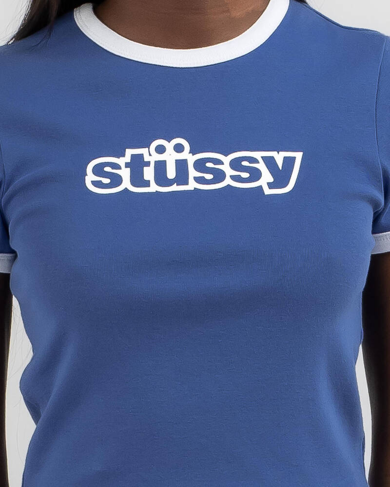 Stussy Thick Ringer T-Shirt for Womens