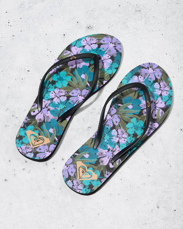 Roxy Bermuda Print Thongs for Womens