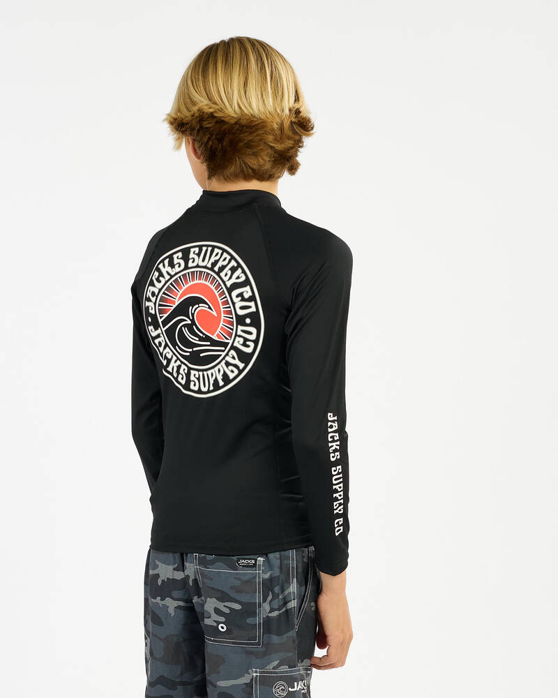 Jacks Boys' Rising Sun 2.0 Long Sleeve Rash Vest for Mens