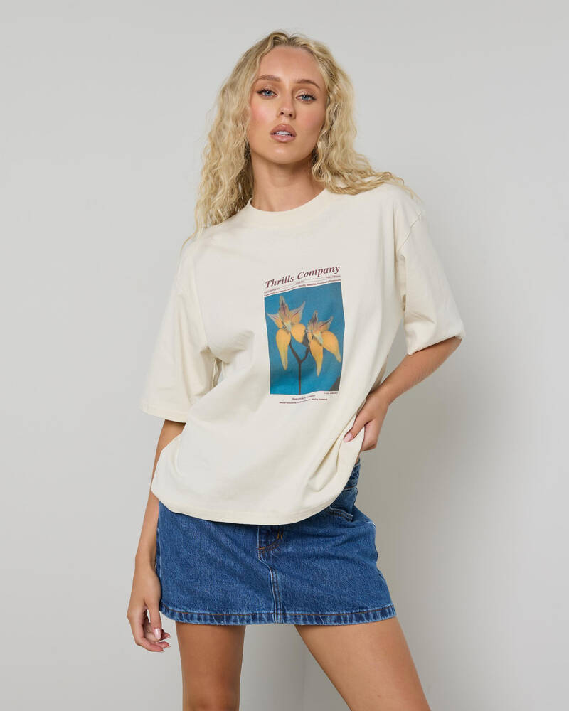 Thrills Flower Society Square T-Shirt for Womens