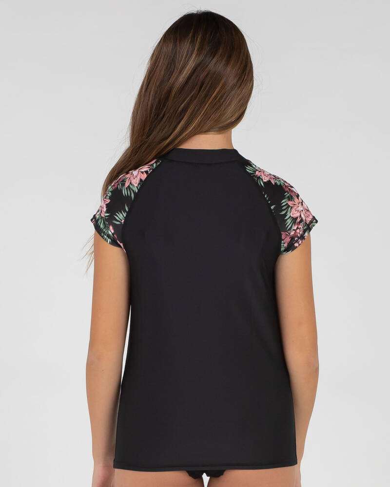 Billabong Girls' Summer Jam Cap Sleeve Rash Vest for Womens