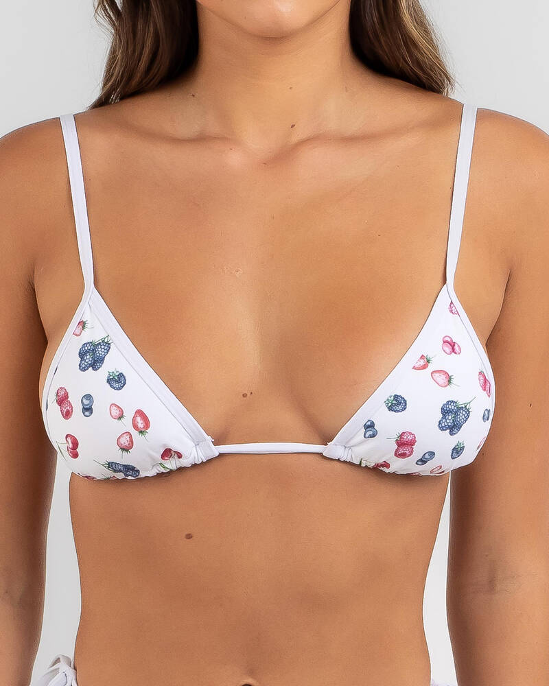 Kaiami Berry Crush Triangle Bikini Top for Womens