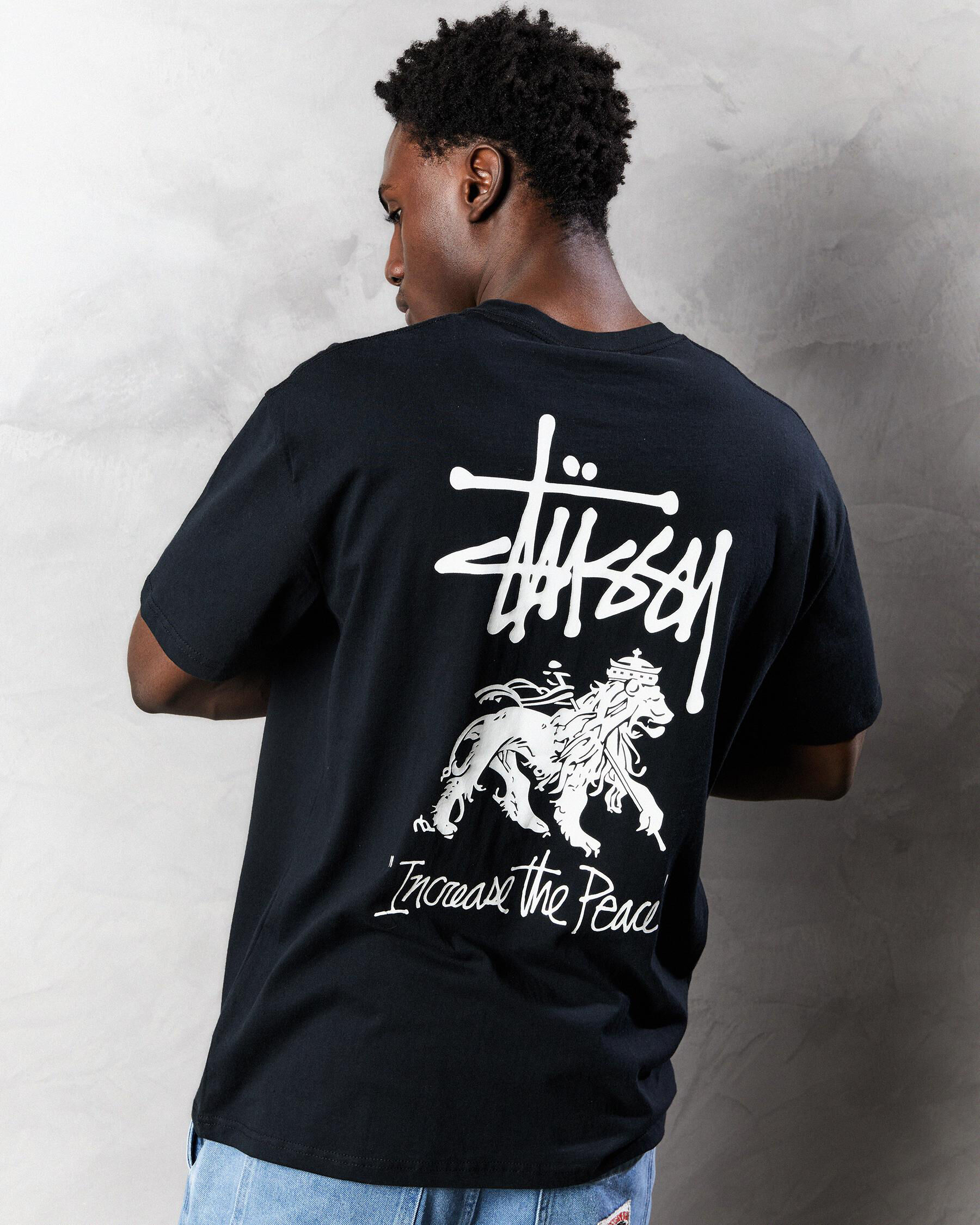 Shop Stussy Increase The Peace T-Shirt In Black - Fast Shipping