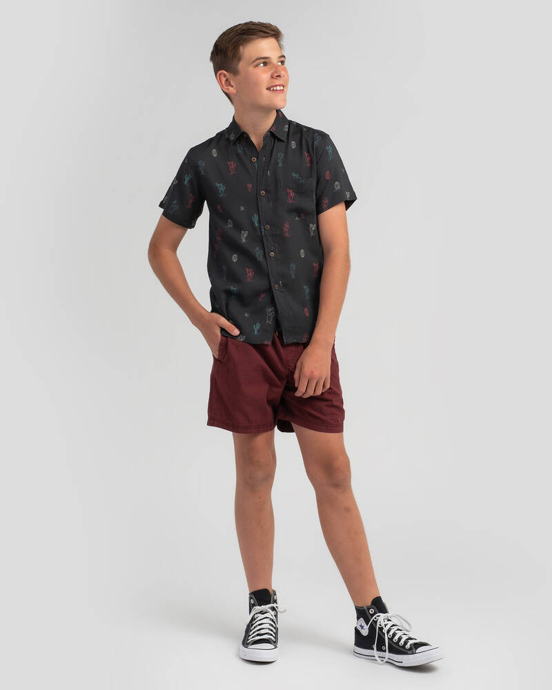 Lucid Boys' Cactus Short Sleeve Shirt for Mens