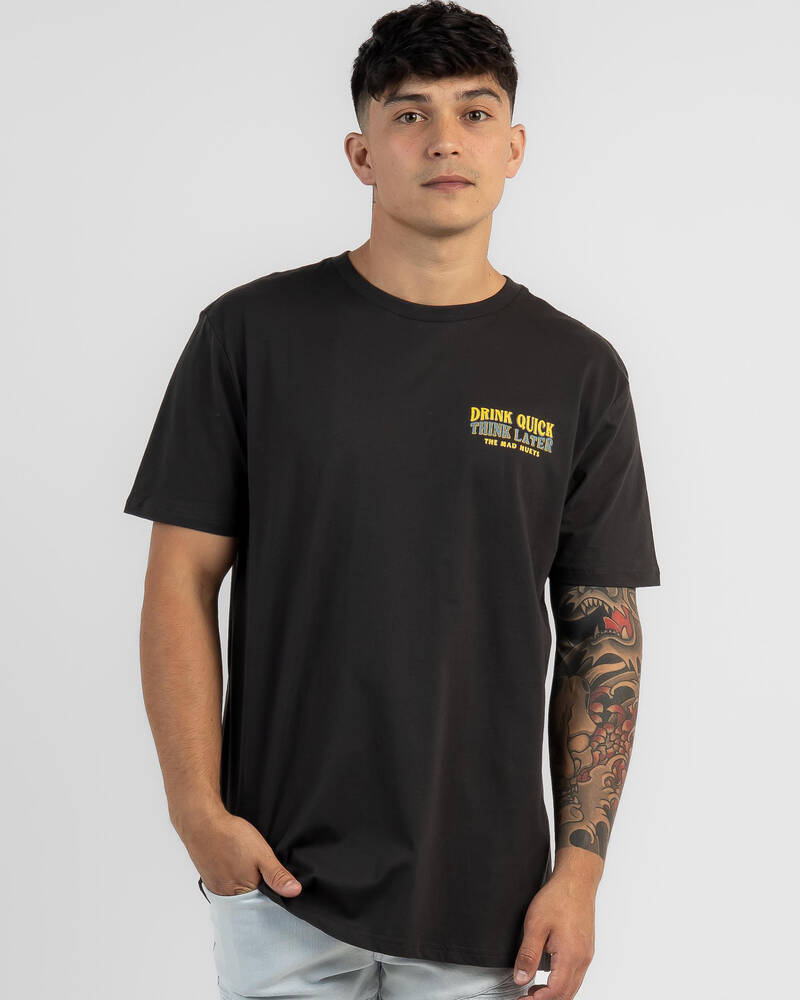 The Mad Hueys Drink Quick Think Later T-Shirt for Mens