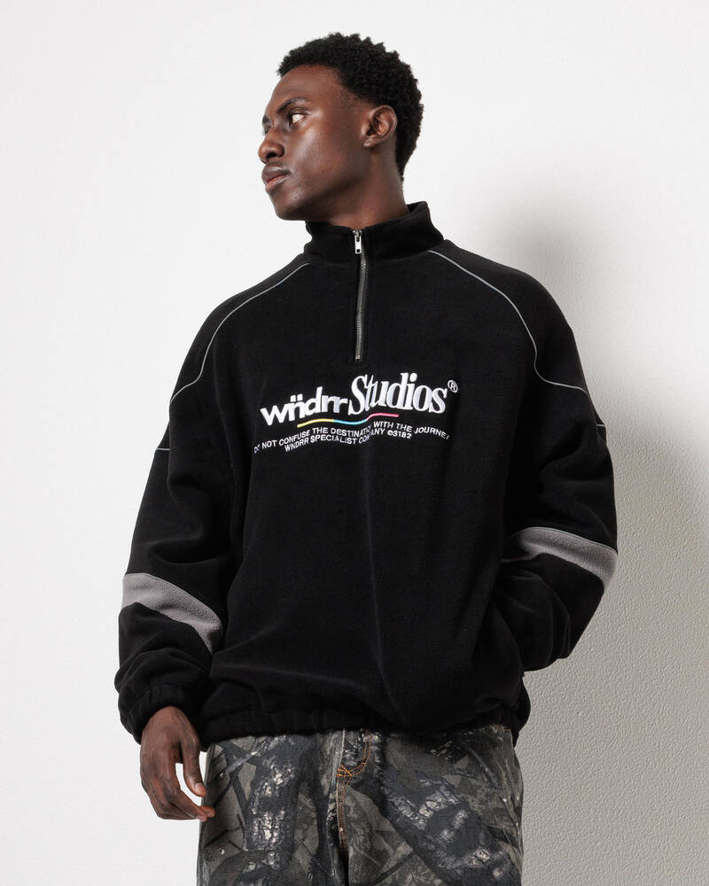 Wndrr Collective 1/4 Zip Polar Fleece Sweatshirt for Mens