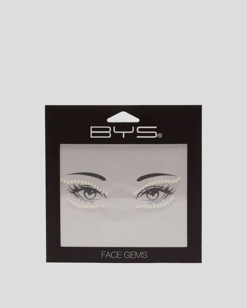BYS White Pearl Face Gem Pack for Womens