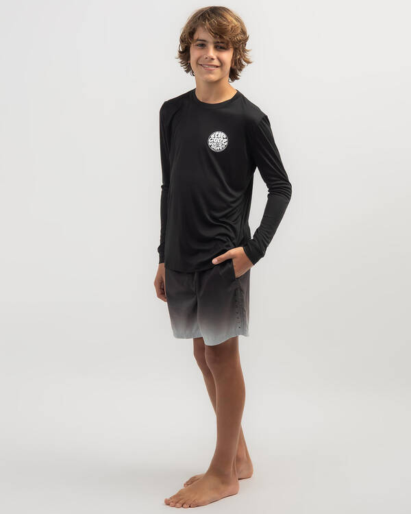 Rip Curl Boys' Icons Surflite Long Sleeve Rash Vest for Mens