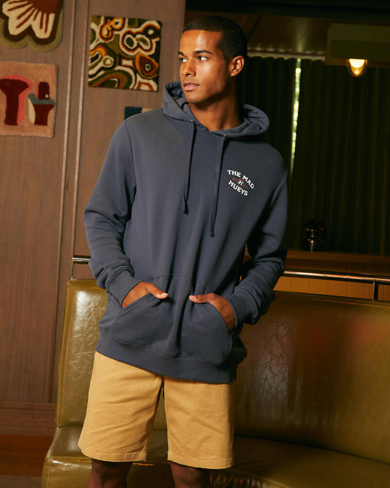 The Mad Hueys Drinking and Sinking Hoodie In Petrol Blue - Fast