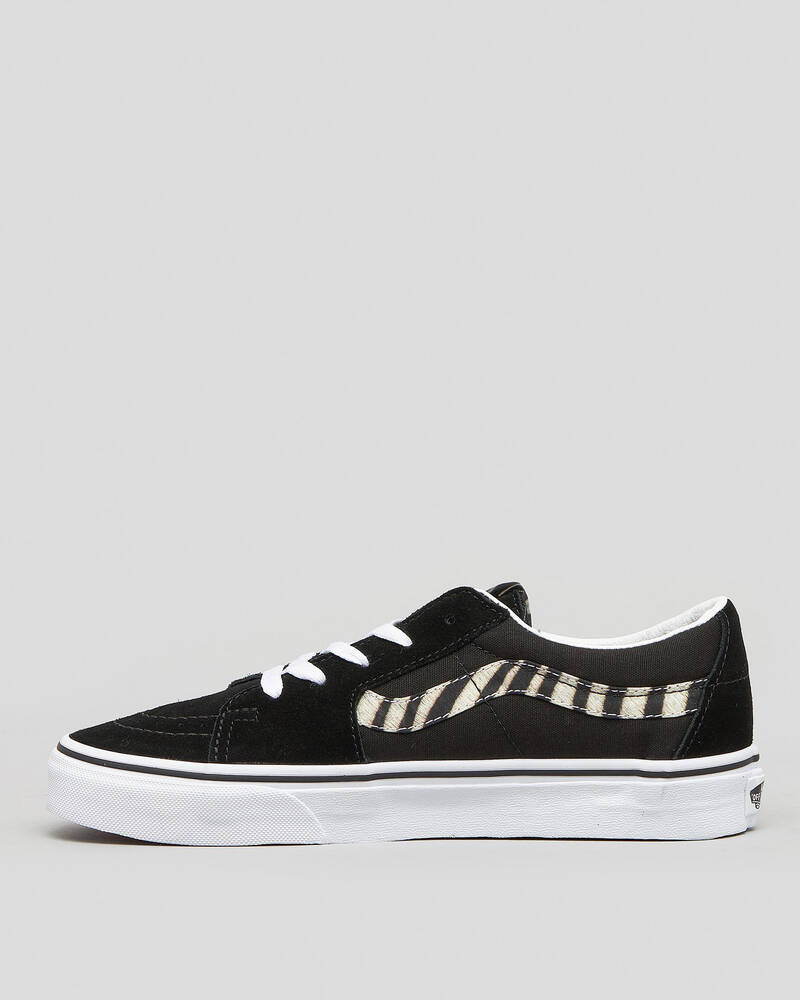 Shop Vans Womens Sk8Low Shoes In Animal Sidestripe Black Zebra Fast Shipping & Easy Returns