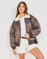 Ava And Ever Malibu Bomber Jacket for Womens image number null