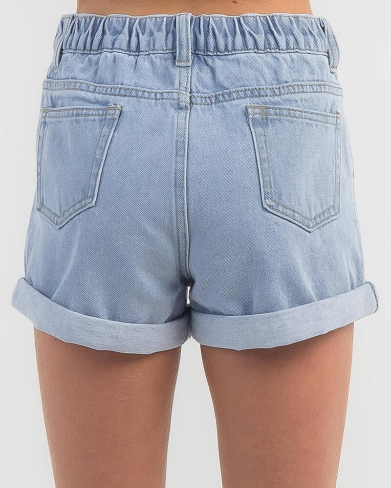 Rusty Girl's Luck Rolled Denim Shorts for Womens