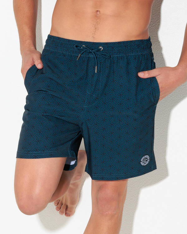 Kaleidoscope Elastic Waist Board Shorts