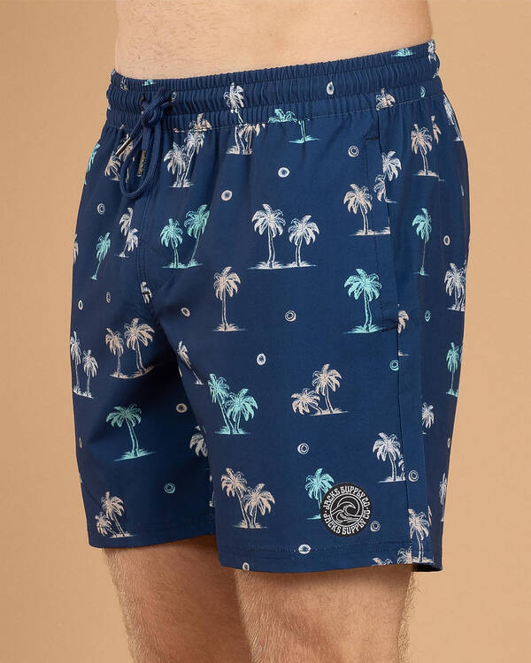 Jacks Azure Elastic Waist Board Shorts for Mens