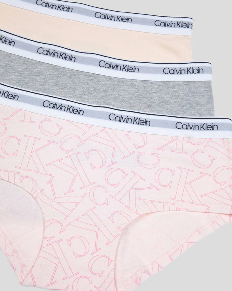 Calvin Klein Girls' Bikini Brief 3 Pack for Womens