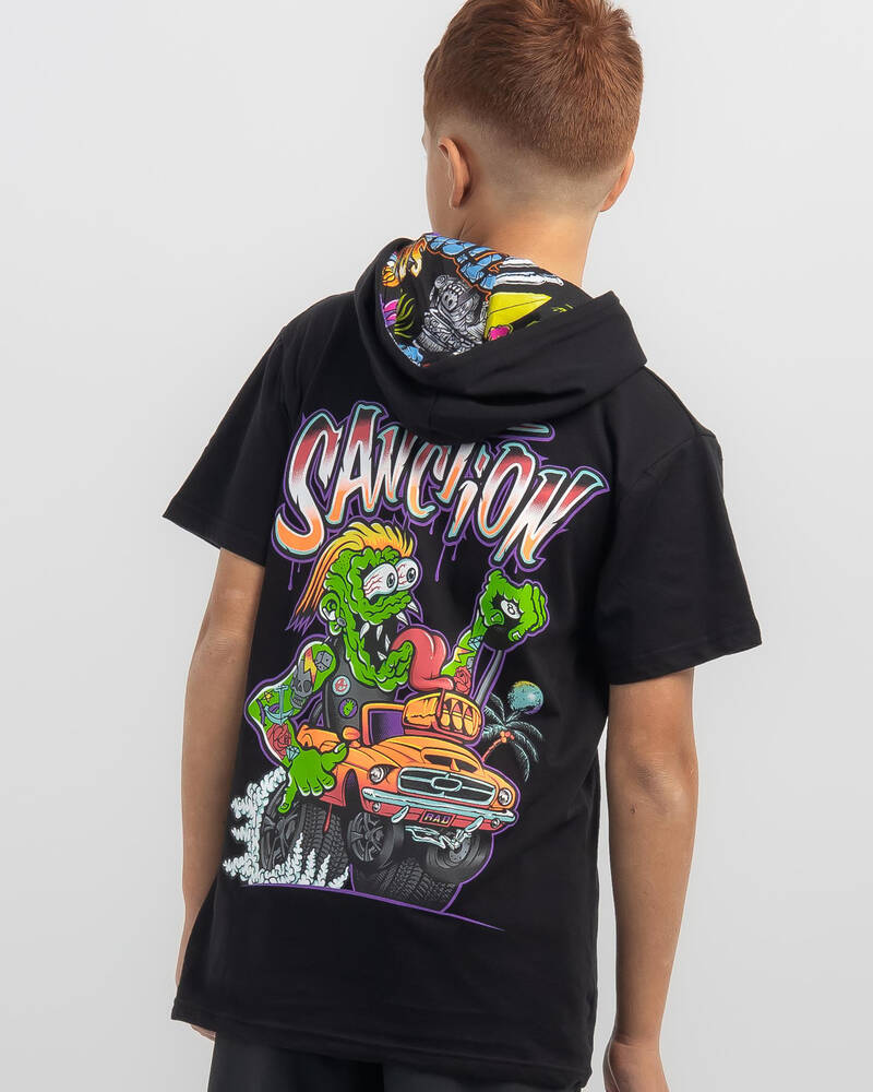 Sanction Boys' Monsterous Hooded T-Shirt for Mens