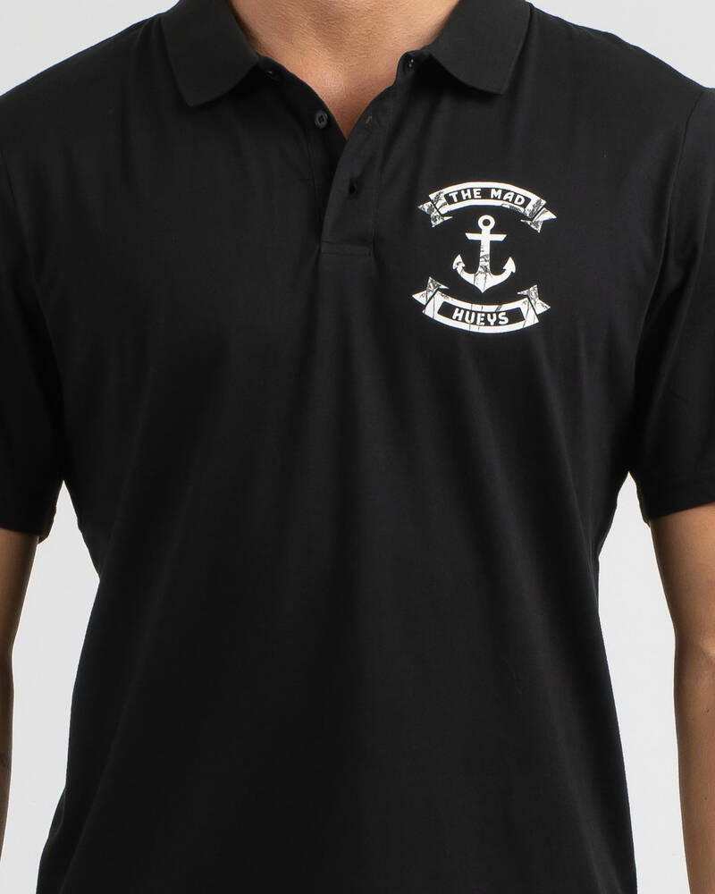 The Mad Hueys Smoking Anchor Polo Shirt for Mens