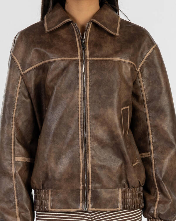 Ava And Ever Girl's Romeo Faux Leather Jacket for Womens