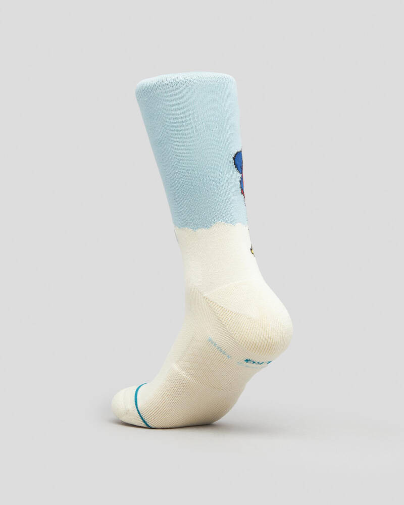 Shop Stance Mr Plow Socks In Light Blue Fast Shipping & Easy Returns
