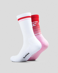 FOOT-IES Cherry Coke Micro Sneaker Socks 2 Pack for Mens image number null