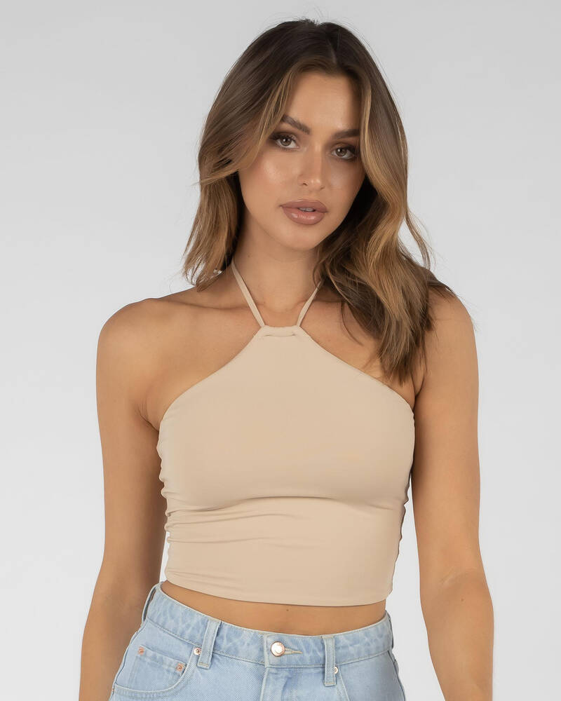 Ava And Ever In The Crowd Halter Top for Womens