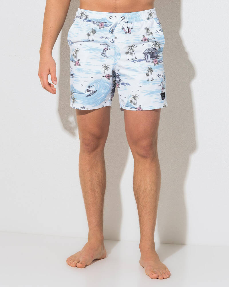 Lucid Paradise Point Elastic Waist Board Shorts for Mens
