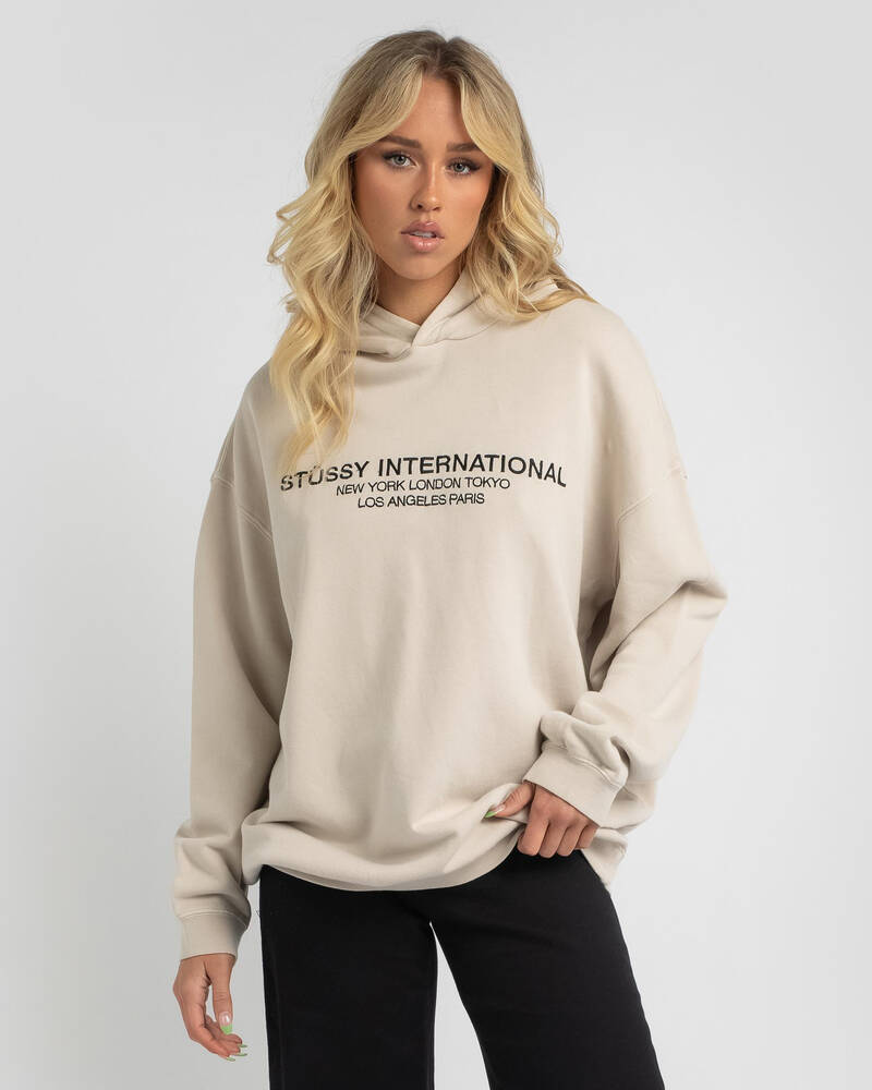 Stussy International Embroidered Hoodie for Womens