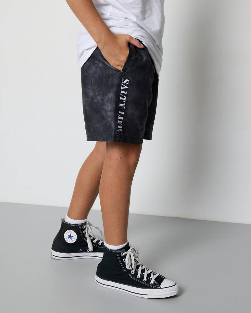 Salty Life Boys' Entrapment Elastic Waist Shorts for Mens