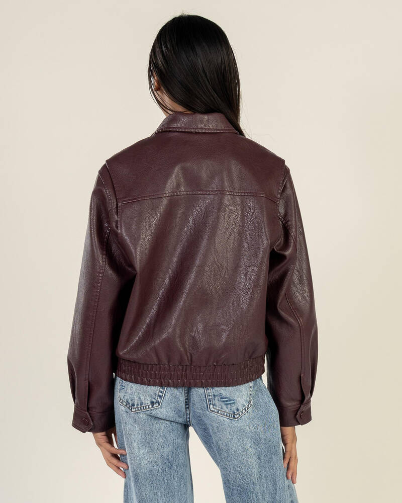 Ava And Ever Girls' Rebel Faux Leather Jacket for Womens
