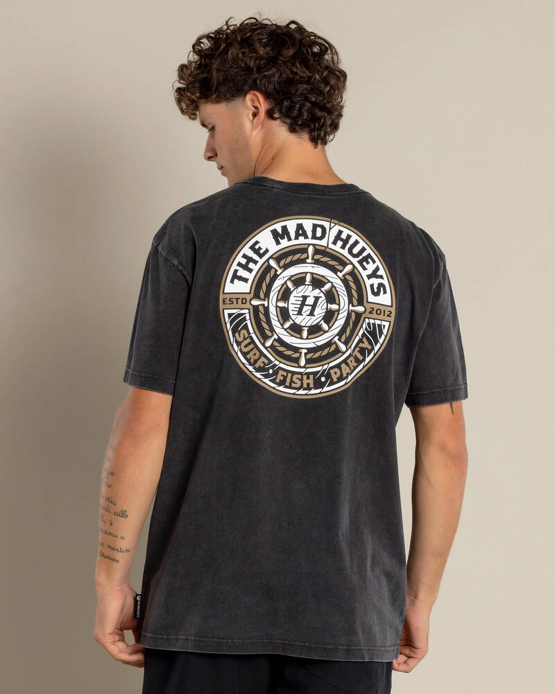 The Mad Hueys Hueys Ship Wheel T-Shirt for Mens
