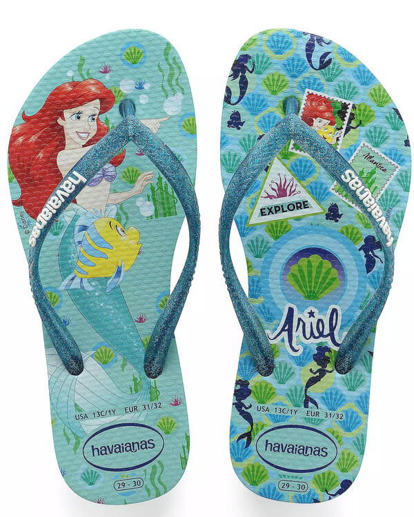 Kid's Disney Princess Ariel Slim Thongs
