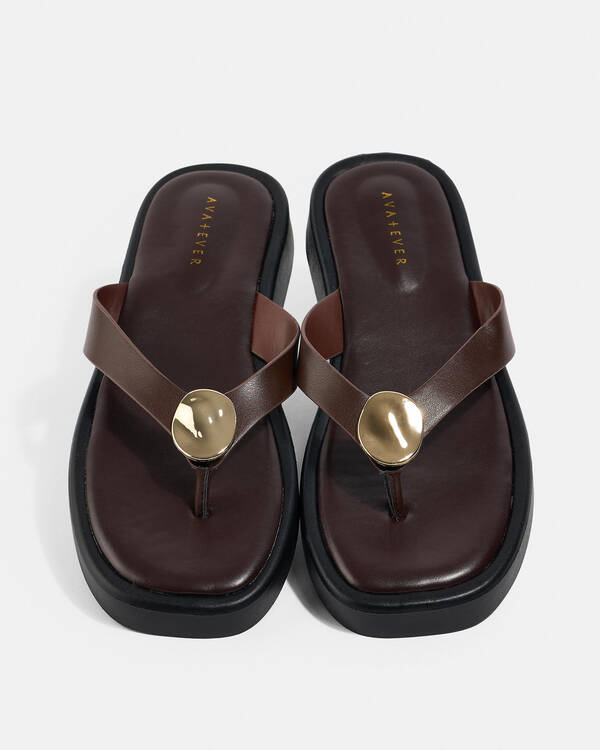 Ava And Ever Venus Thong Slide Sandals for Womens
