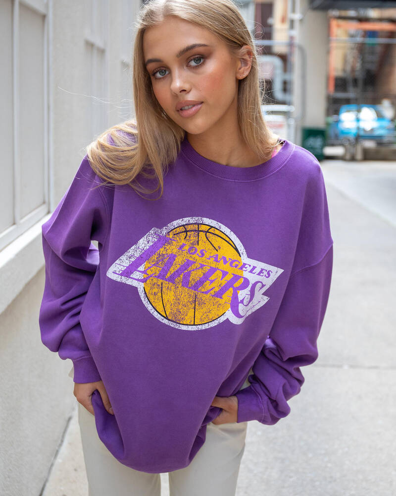 Mitchell & Ness Los Angeles Lakers Vintage HWC Big Logo Sweatshirt for Womens