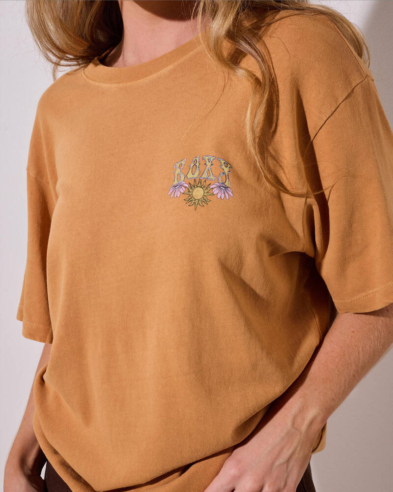 Roxy Sunny Oversized Stone Washed T-Shirt for Womens